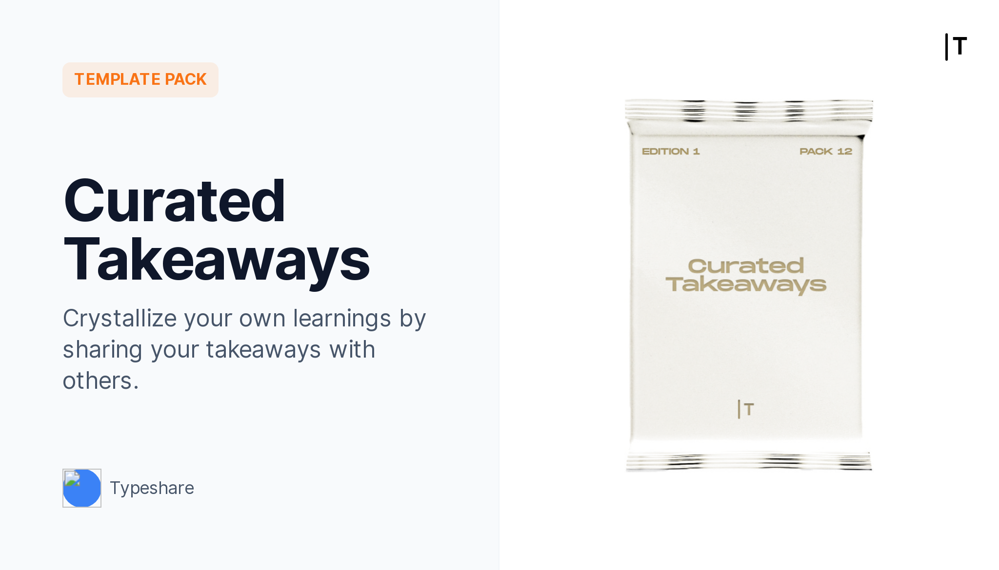 Curated Takeaways Template Pack Typeshare